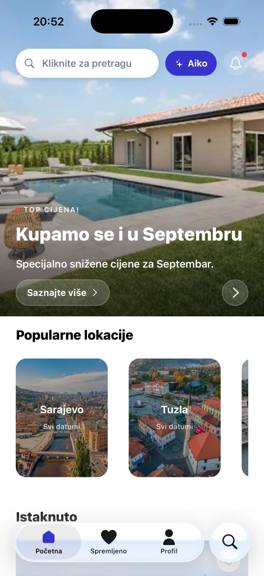 Rento mobilna aplikacija mockup